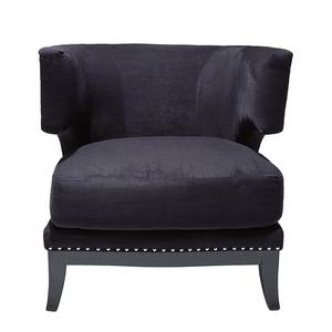 Sessel Art Deco Veloursamt Schwarz