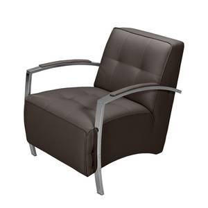 Fauteuil Gifford I Cuir véritable - Mocca