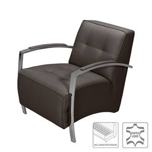 Fauteuil Gifford I Cuir véritable - Mocca