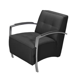 Fauteuil Gifford I Cuir véritable - Noir