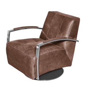 Fauteuil Gifford II Cuir véritable - Mocca