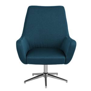 Fauteuil Atina geweven stof - Jeansblauw