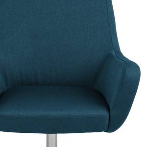 Fauteuil Atina geweven stof - Jeansblauw