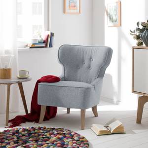 Fauteuil Audrey geweven stof - Heldergrijs