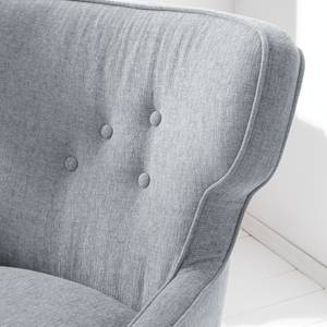 Fauteuil à oreilles Audrey Tissu - Gris lumineux