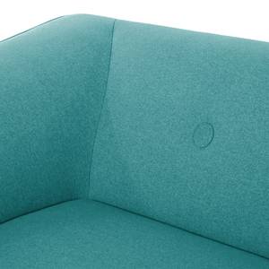 Fauteuil Jelsa (avec repose-pieds) Tissu - Bleu pétrole