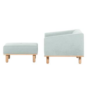 Sessel Aya (mit Hocker) Webstoff Stahlblau