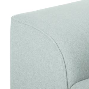 Fauteuil Aya (met hocker) geweven stof - Staalblauw