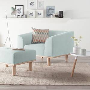 Fauteuil Aya Tissu - Bleu acier