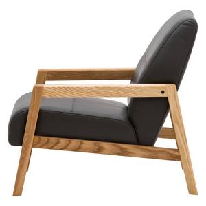 Fauteuil Barlow echt leer Echt leer Neka: Grijs