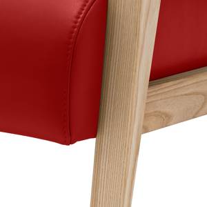 Fauteuil Barlow echt leer Echt leer Neka: Rood