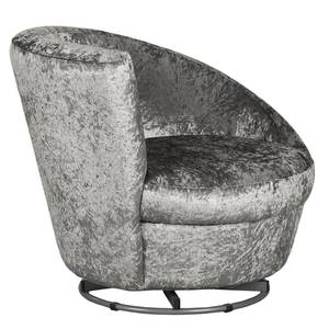 Draaifauteuil Baston fluweel Grijszilver