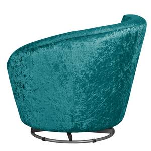 Fauteuil Baston Velours - Bleu pétrole