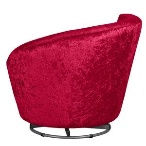 Fauteuil Baston Velours - Rouge cerise