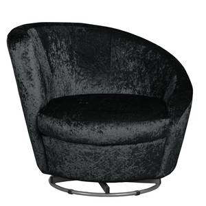 Draaifauteuil Baston fluweel Zwart