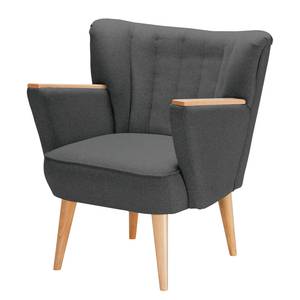 Fauteuil Bauro vilt Antraciet