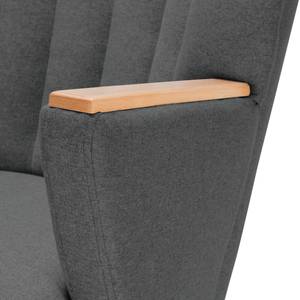 Fauteuil Bauro vilt Antraciet