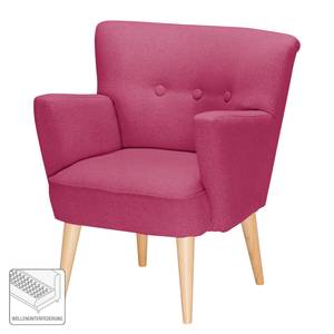 Fauteuil Bumberry II vilt Geweven stof Hanabi: Fuschia