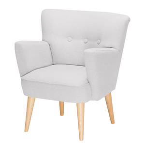 Fauteuil Bumberry II vilt Geweven stof Hanabi: Lichtgrijs