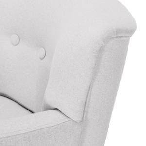 Fauteuil Bumberry met armleuningen Geweven stof Hanabi: Lichtgrijs