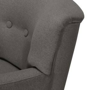 Fauteuil Bumberry II vilt Geweven stof Hanabi: Grijsbruin