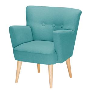 Fauteuil Bumberry avec accoudoirs Feutre - Tissu Hanabi: Turquoise