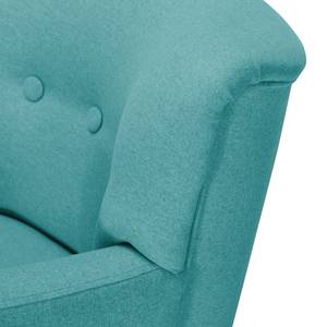 Fauteuil Bumberry avec accoudoirs Feutre - Tissu Hanabi: Turquoise