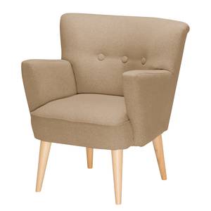 Fauteuil Bumberry avec accoudoirs Feutre - Tissu Hanabi: Beige