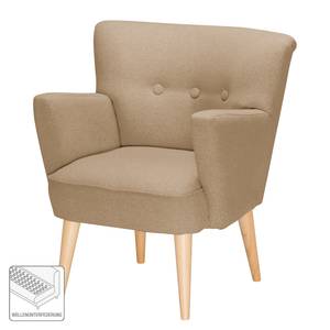 Fauteuil Bumberry II vilt Geweven stof Hanabi: Beige