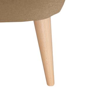 Fauteuil Bumberry met armleuningen Geweven stof Hanabi: Beige