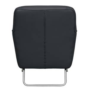 Fauteuil Bebour Cuir véritable - Bleu nuit