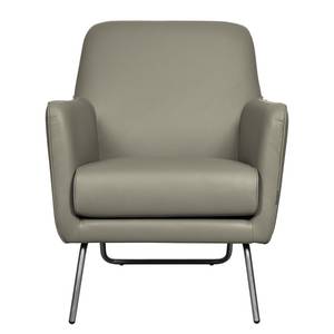 Fauteuil Bebour Cuir véritable - Gris