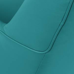 Fauteuil Bebour Cuir véritable - Turquoise