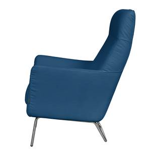 Fauteuil Bebour geweven stof - Blauw