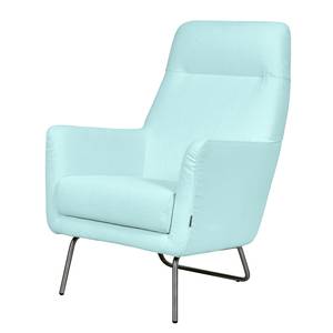 Fauteuil Bebour geweven stof - Lichtblauw