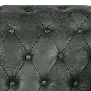 Fauteuil Benavente Aspect cuir vieilli anthracite