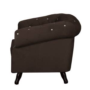 Fauteuil Benavente I microvezel Donkerbruin