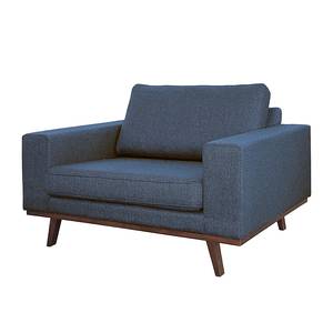 Fauteuil Billund Tissu structuré - Bleu jean