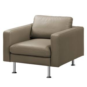 Fauteuil Bivona Cuir véritable - Taupe