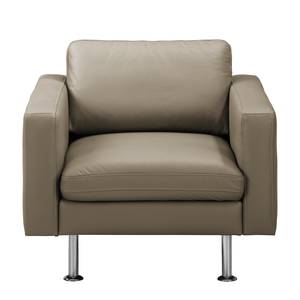 Fauteuil Bivona Cuir véritable - Taupe