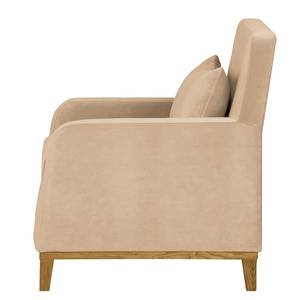 Sessel Blomma Samt Beige Eiche