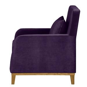 Fauteuil Blomma Velours mauve - Chêne