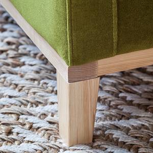 Fauteuil Blomma Velours - Vert olive - Chêne