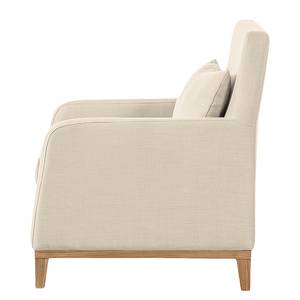 Fauteuil Blomma beige geweven stof - frame: eikenhoutimitatie