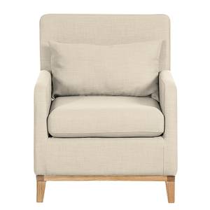 Fauteuil Blomma beige geweven stof - frame: eikenhoutimitatie