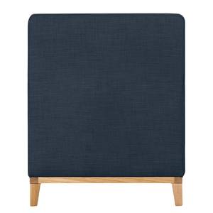 Fauteuil Blomma donkerblauwe geweven stof - frame: eikenhoutimitatie - Eik