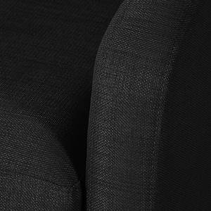 Fauteuil Blomma Tissu gris-marron - Structure : couleur noisette - Noyer