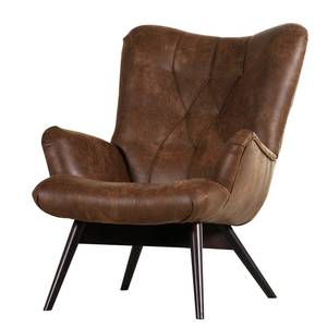 Fauteuil Tias antieke leerlook