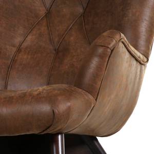 Fauteuil Tias antieke leerlook