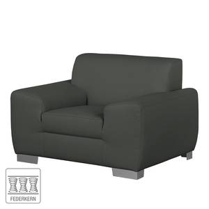 Fauteuil Bollon kunstleer - Donkergrijs